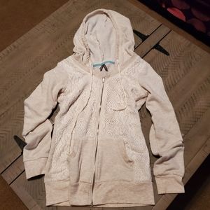 M Cream Vanity Zip Up Hoodie